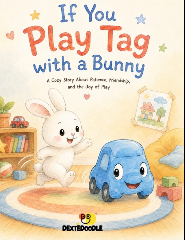Tag With a Bunny in the House — watercolor storybook cover